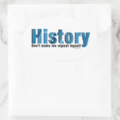 履歴の青を繰り返す 楕円形シール (バッグ)