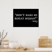 履歴を繰り返すなおもしろいい ポスター (キッチン)