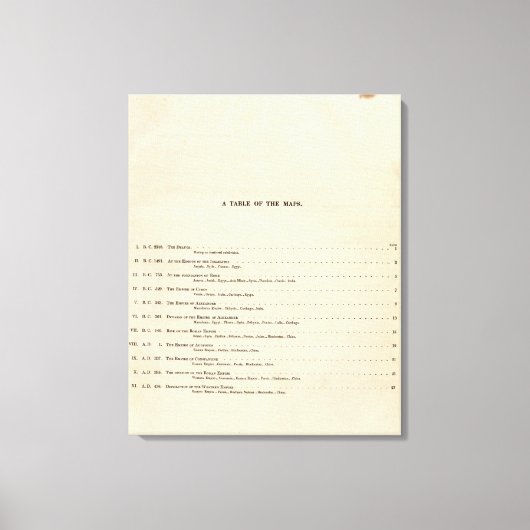 履歴アトラス指数1828 AD キャンバスプリント (正面)