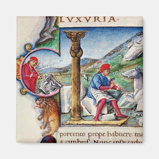 履歴イニシャル'L' マグネット (正面)