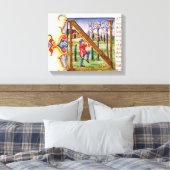 履歴イニシャル'N' キャンバスプリント (インサイチュ (寝室))