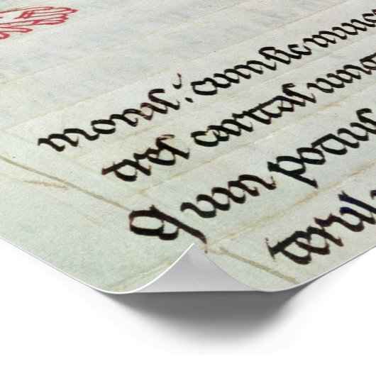 履歴イニシャル'N' ポスター (角)