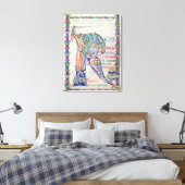 履歴イニシャル'R' キャンバスプリント (インサイチュ (寝室))