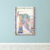 履歴イニシャル'R' キャンバスプリント (インサイチュ (ウッドフロア))