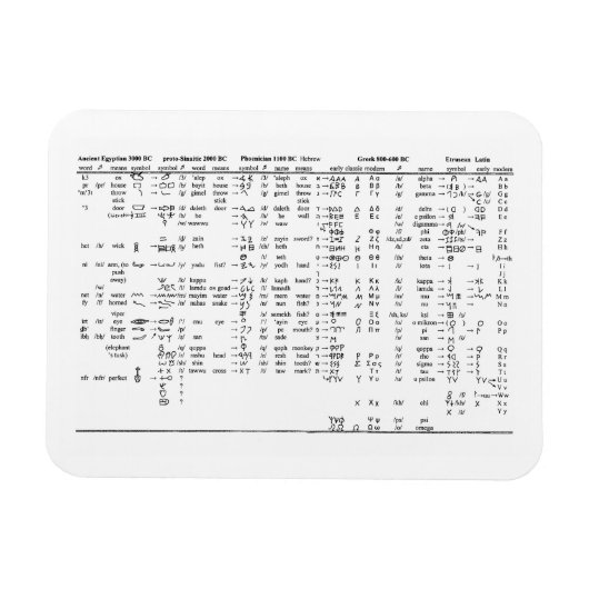 履歴グラフ全体のアルファベットの進行 マグネット (横)