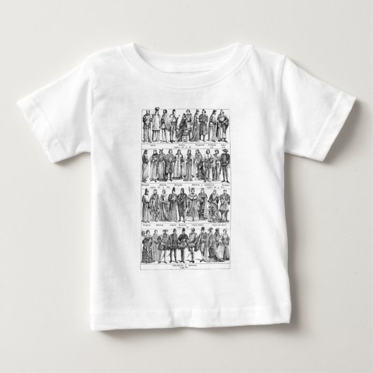 履歴コスチューム乳児のシャツ ベビーTシャツ (正面)