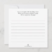 履歴シンプル付きリーフのアウトラインカード 招待状 (裏面)