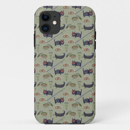 履歴シンボル抽象芸術パターン Case-Mate iPhoneケース (裏面)
