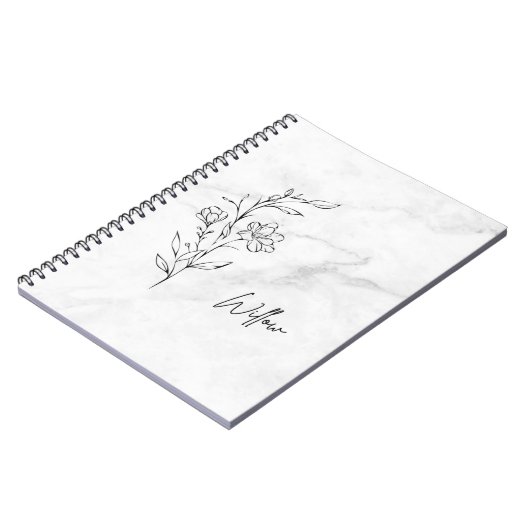履歴パーソナライズされたフローラエレガントデザイン ノートブック (左側)