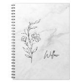 履歴パーソナライズされたフローラエレガントデザイン ノートブック (正面)