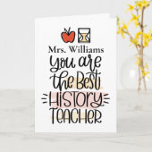 履歴パーソナライズされた先生カード。サンキューカード カード (黄色い花)