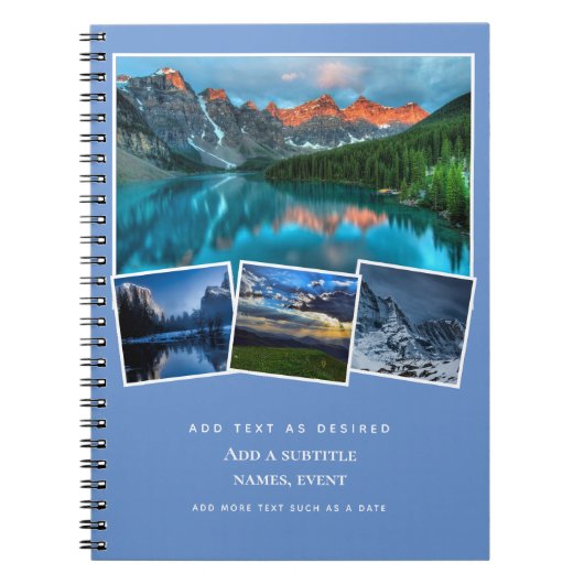 履歴パーソナライズされた追加の写真と文字の贈り物アイディア ノートブック (正面)