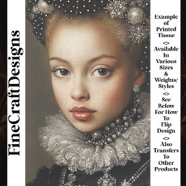 履歴ファンタジーポートレート女性BG1デコページ 薄葉紙