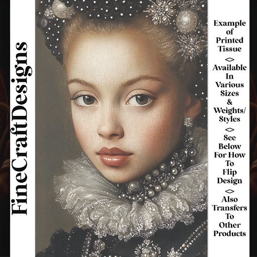 履歴ファンタジーポートレート女性BG1デコページ 薄葉紙