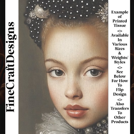 履歴ファンタジーポートレート女性BG2デコページ 薄葉紙