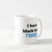 履歴ブラックベルト コーヒーマグカップ (正面右)