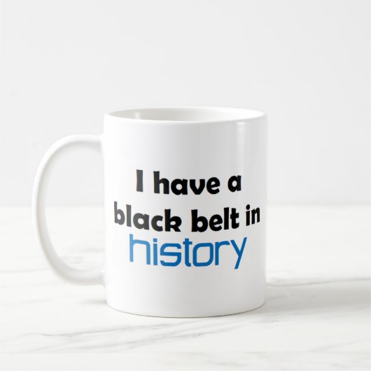履歴ブラックベルト コーヒーマグカップ (左)