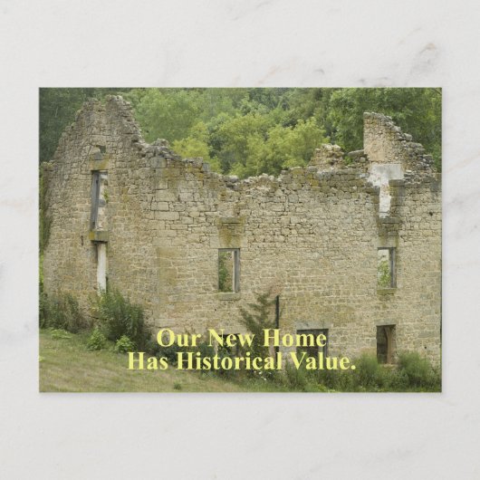 履歴値ホーム2 -おもしろい所在地の変更 案内ポストカード (正面)