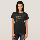 履歴先生おもしろい定教え義の学校T Tシャツ (正面フル)