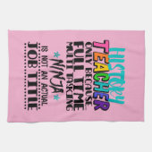 履歴先生のみフルタイム数々のタスク キッチンタオル (横)