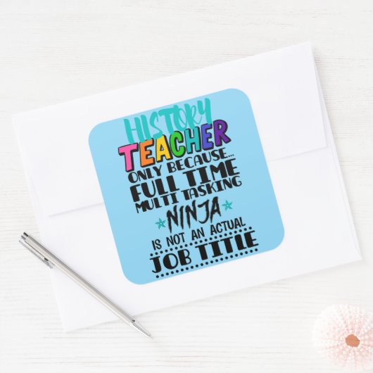 履歴先生のみフルタイム数々のタスク スクエアシール (封筒)