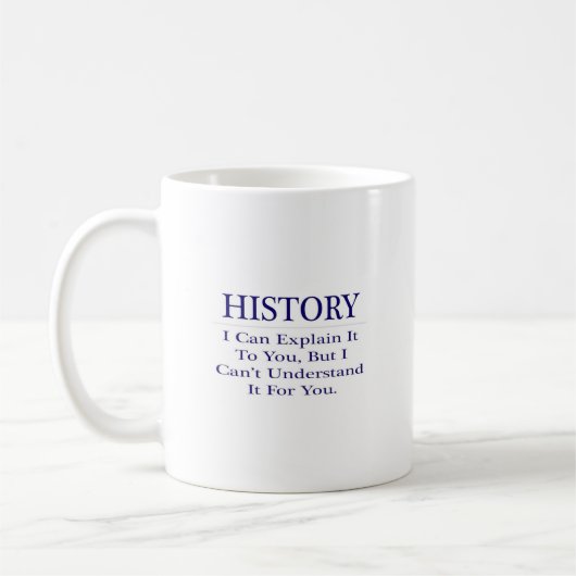 履歴先生ジョーク…説明が分からない コーヒーマグカップ (左)