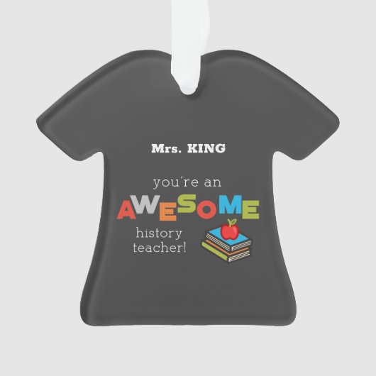 履歴先生感謝の日素晴らし, オーナメント (正面)