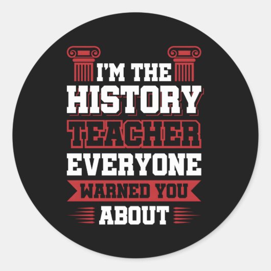 履歴先生社会勉強 ラウンドシール (正面)