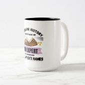 履歴先生:デートすること災害ではなく日付 ツートーンマグカップ (正面右)