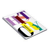 「履歴」カラフル パーソナライズされた ノートブック (右側)