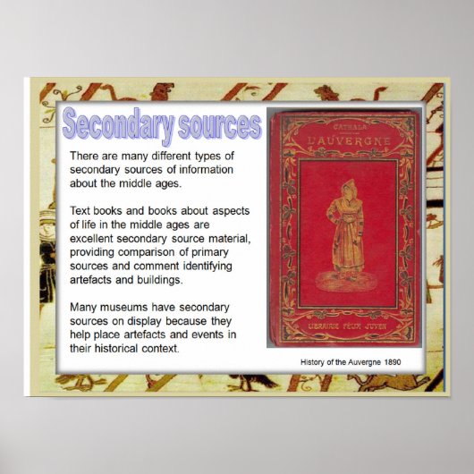 履歴、中世、二次ソース ポスター (正面)