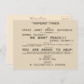 履歴、Wipers Times 1917からのファクシミリヘッダー ポストカード (正面/裏面)