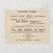 履歴、Wipers Times 1917からのファクシミリヘッダー ポストカード (正面)