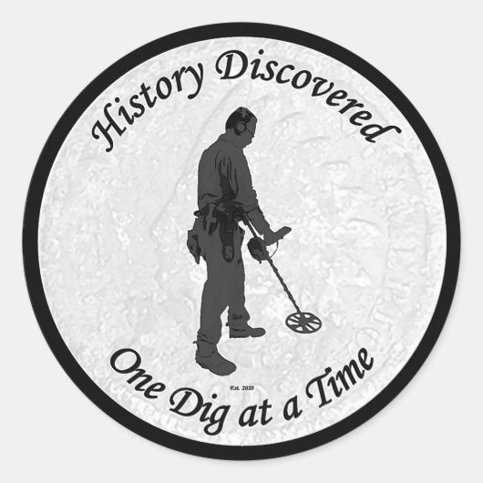 履歴YouTubeチャンネルをテーマにしたステッカーを発見 ラウンドシール (正面)