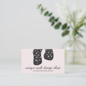 履物ガーリー水玉模様靴下 名刺 (スタンド正面)