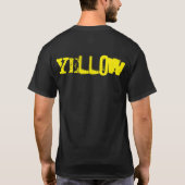 履物ファッション文字イエローフォントTシャツ Tシャツ (裏面)