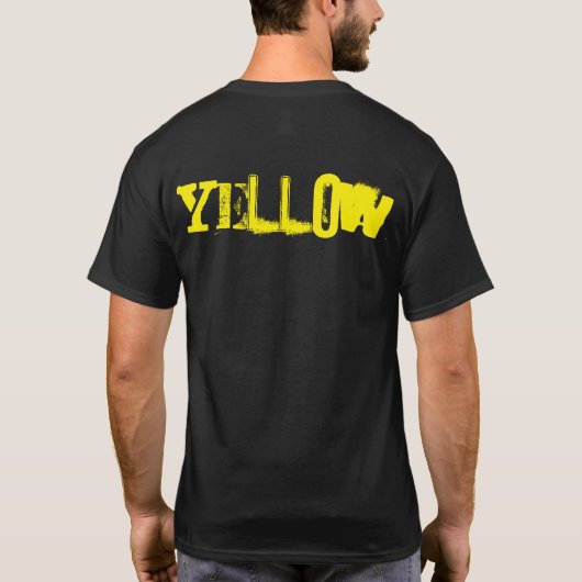 履物ファッション文字イエローフォントTシャツ Tシャツ (裏面)