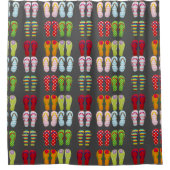 履物ファンキーカラフル夏ビーチサンダル シャワーカーテン (正面)