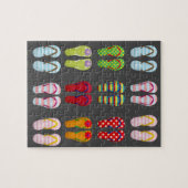 履物ファンキーカラフル夏ビーチサンダル ジグソーパズル (横)