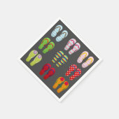 履物ファンキーカラフル夏ビーチサンダル スタンダードカクテルナプキン (角)