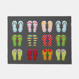 履物ファンキーカラフル夏ビーチサンダル ドアマット