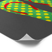 履物ファンキーカラフル夏ビーチサンダル ポスター (角)