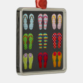 履物ファンキーカラフル夏ビーチサンダル メタルオーナメント (右)