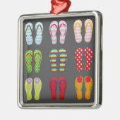 履物ファンキーカラフル夏ビーチサンダル メタルオーナメント (左)