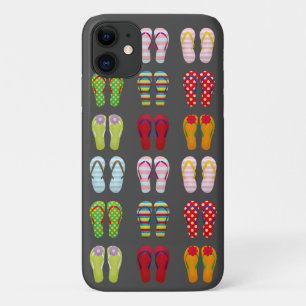 履物ファンキーカラフル夏ビーチサンダル iPhone 11 ケース
