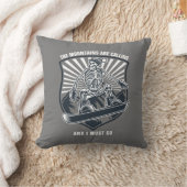 山々がスノーボーディングスおもしろいポーツを呼んでいる クッション (ブランケット)