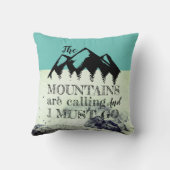 山々がターコイズ クッション (裏面)