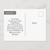 山々が写真を呼び結婚出していた 案内ポストカード (裏面)