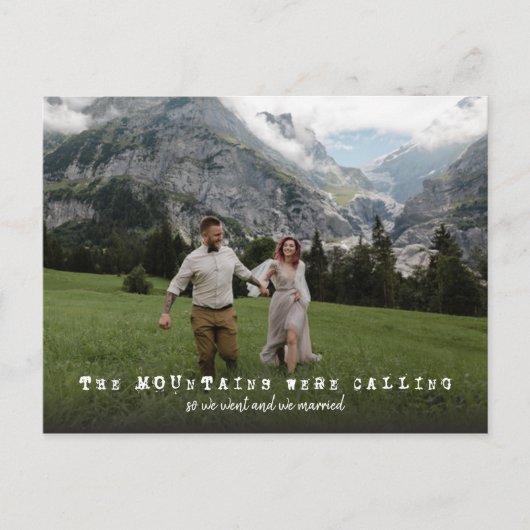 山々が写真を呼び結婚出していた 案内ポストカード