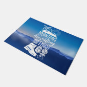 山々が呼びかけているので私は行かねばならないタイポグラフィ ドアマット (アングル)